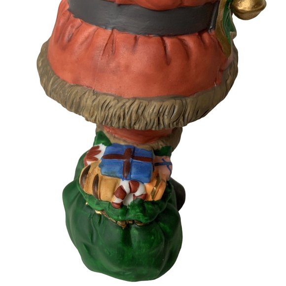 Traditions Christmas Porcelain Santa Claus Figurine Holding Bells Bag of Toys - Picture 12 of 12